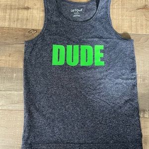 Cat&Jack Boys xs 4/5 “dude” tank top